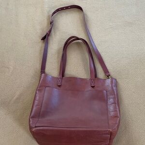 Madewell Rich Brown Leather Tote